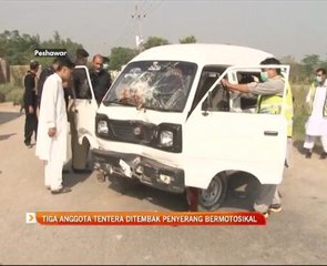 Tiga anggota tentera ditembak penyerang bermotosikal