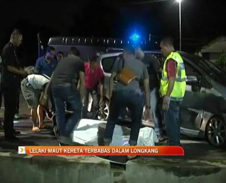 Lelaki maut kereta terbabas dalam longkang