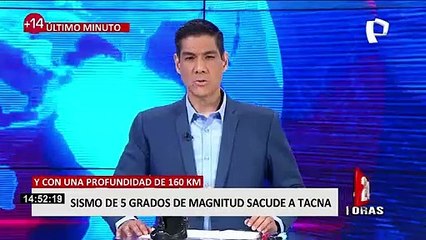 Sismo de magnitud 5.0 se registró esta tarde en Tacna