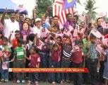 Hujan tidak halang penduduk sambut Hari Malaysia