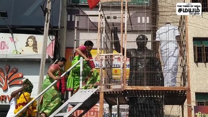 வெற்றிநடையில் தருமபுரி திமுக; தலைவர்கள் சிலைக்கு மரியாதை!