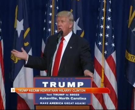 Donald Trump kecam kenyataan Hillary Clinton