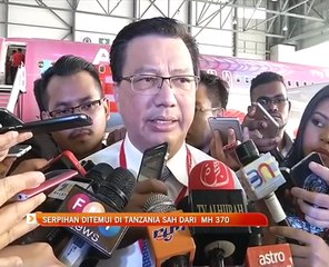 Serpihan ditemui di Tanzania sah dari MH370