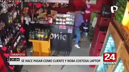 Tarapoto: Sujeto se hace pasar por cliente para robar laptop en licorería