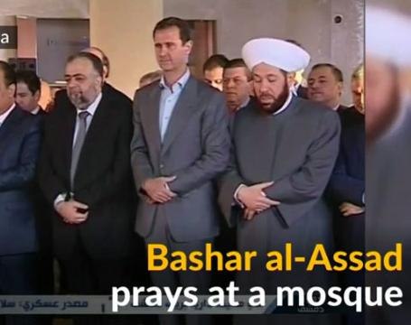 Syrian leader Assad attends Eid prayers at Daraya mosque