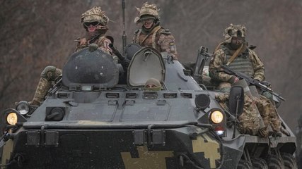 Watch: First ground images of Russian military convoy near Ukraine's Kyiv