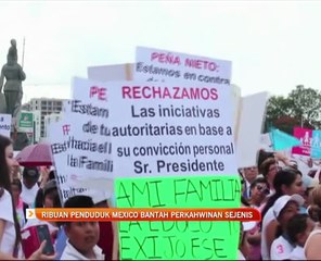 Ribuan penduduk Mexico bantah perkahwinan sejenis