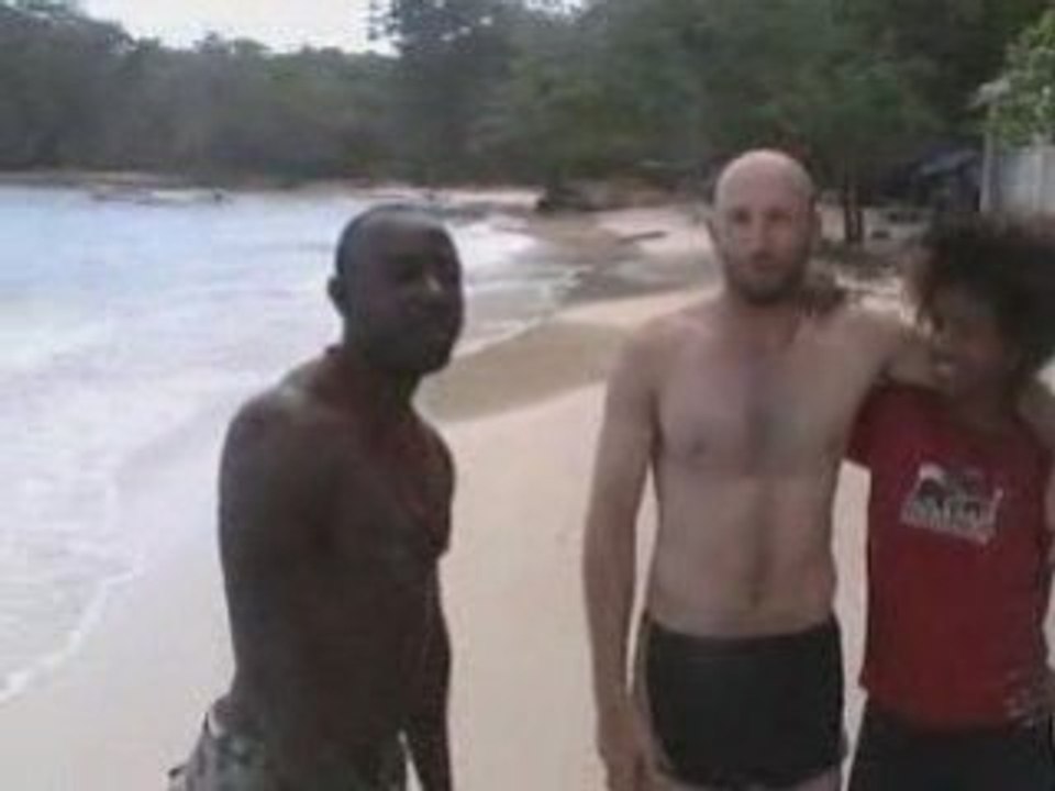 Sascha grabow with indigenous tribesman, jamaica