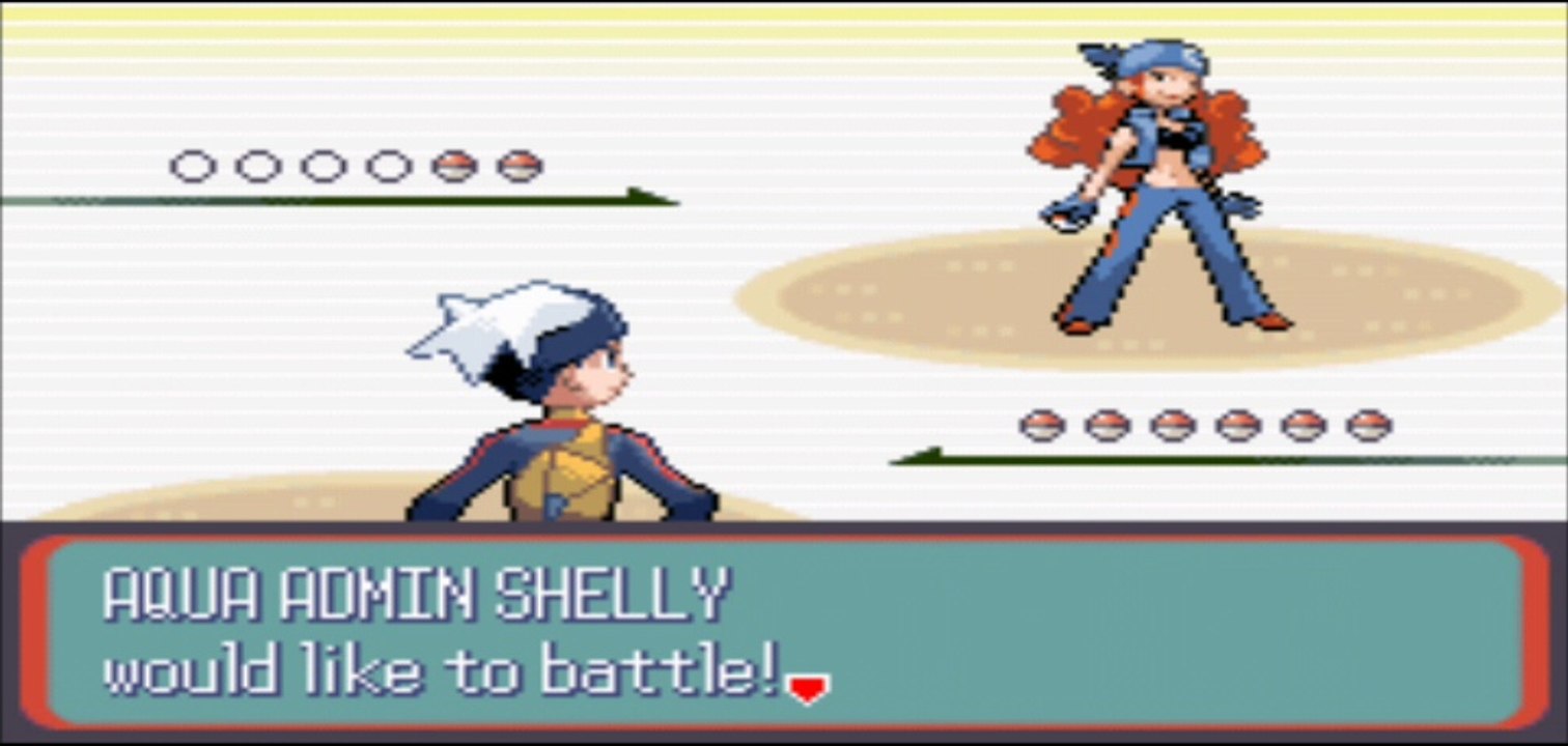 Pokemon Sapphire - Team Aqua Admin 2nd Battle: Shelly