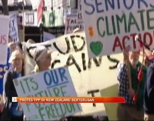 Protes TPP di  New Zealand berterusan
