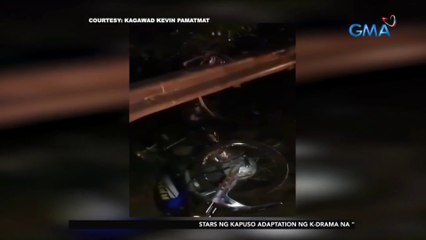 Mag-amang sumalpok sa steel barriers, nasagip matapos mahulog sa bangin | 24 Oras