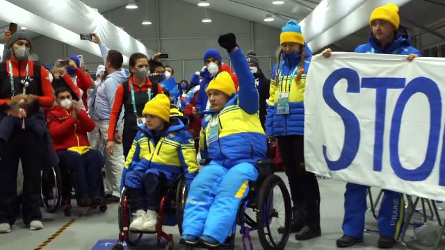 Украинские спортсмены провели акцию протеста