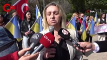 Adana’da yaşayan Ukraynalılardan 'Rusya' protestosu