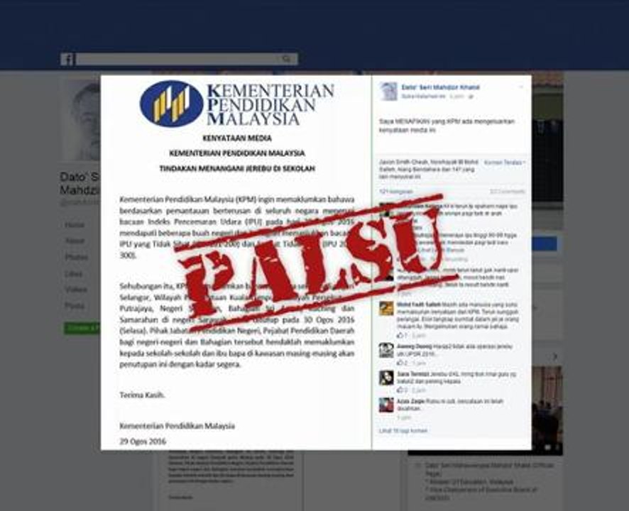 Jerebu: Kementerian Pendidikan nafi sekolah tutup