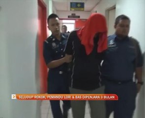 Seludup rokok, pemandu lori dan bas dipenjara 3 bulan