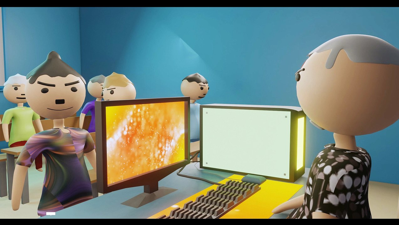 cartoon with technical bois