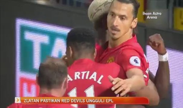Zlatan Ibrahimovic pastikan Red Devils ungguli EPL