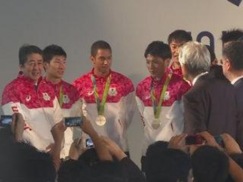 Olympics: Japanese PM congratulates Team Japan medalists