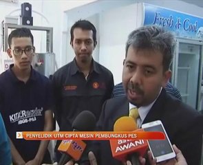 Penyelidik UTM cipta mesin pembungkus pes