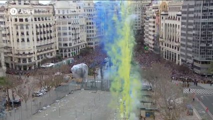La mascletà de Valencia se convierte en un homenaje a Ucrania
