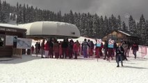 KASTAMONU - Ilgaz Yurduntepe Kayak Merkezi'nde hafta sonu yoğunluğu yaşanıyor