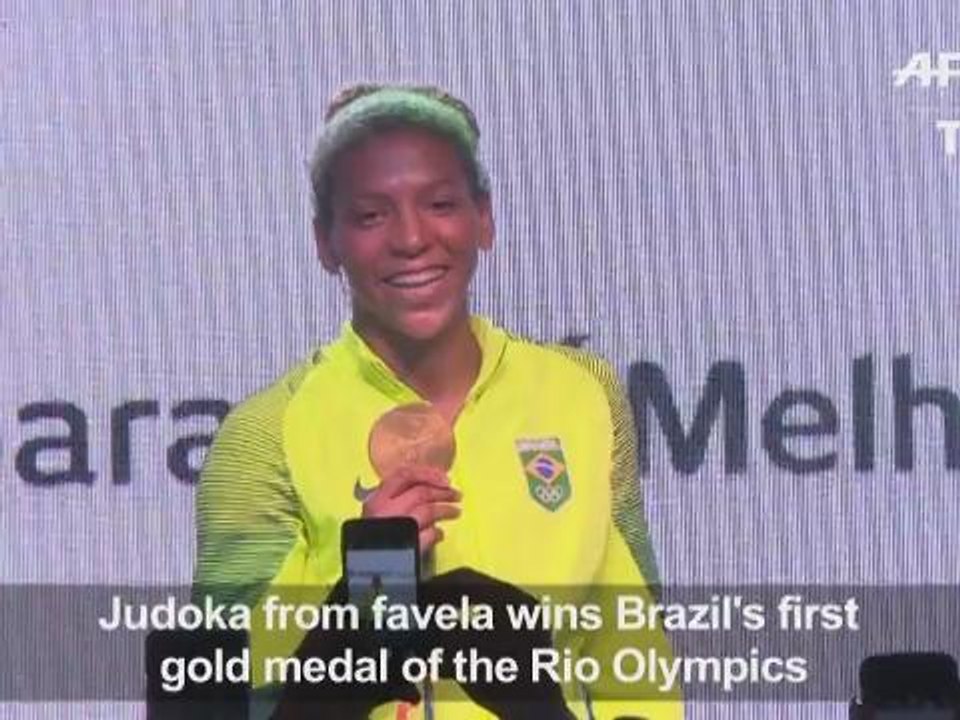 Judoka from favela wins Brazil's first gold of Rio Olympics