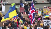 ویدئو؛ شهرهای اروپا در حمایت از اوکراین تظاهرات ضد جنگ برپا کردند