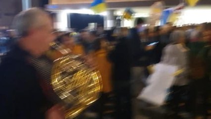 Rusya'nın Tel Aviv Büyükelçiliği önünde Ukrayna protestosu