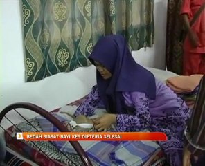 Bedah siasat bayi kes Difteria selesai