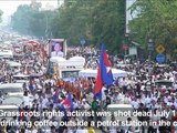 Thousands in funeral march for slain Cambodia activist