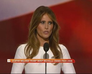 Ucapan Melania Trump mirip Michelle Obama pada 2008