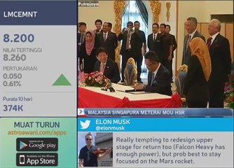 Malaysia Singapura meterai MoU HSR