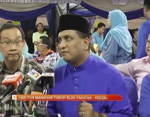 Hak Tun Mahathir tubuh blok Pakatan - Reezal Merican