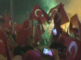 Pro-government supporters gather in Istanbul's Taksim Square
