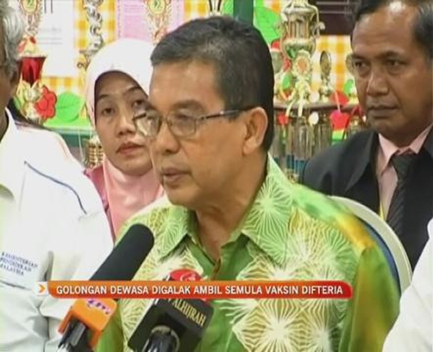 Golongan dewasa digalak ambil semula vaksin Difteria