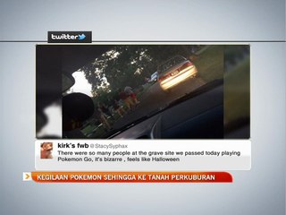 Kegilaan Pokemon Go sehingga ke tanah perkuburan