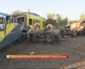 Angka kematian nahas keretapi meningkat kepada 23 orang