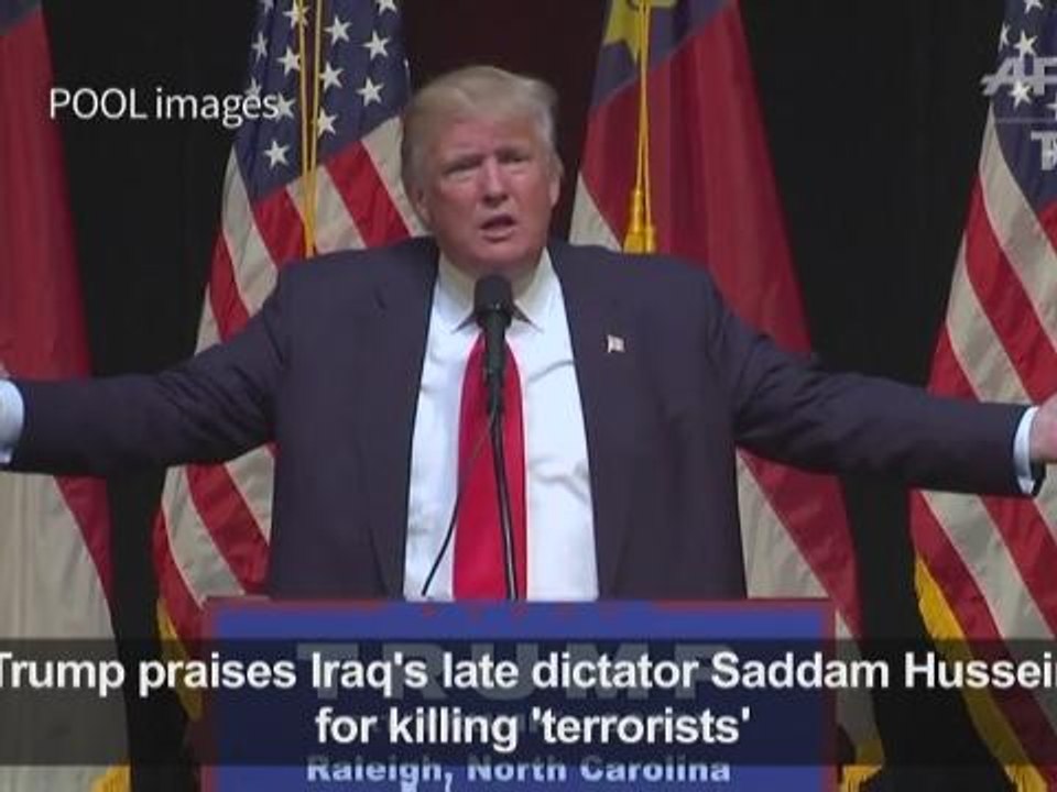 Donald Trump praises Saddam Hussein for killing 'terrorists,' again