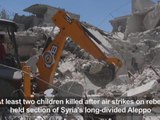 Syria: at least 2 children killed in air strike on Aleppo