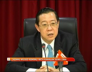 Pulau Pinang cadang wujud kembali Akta Kawalan Sewa 1966