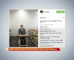 Lady Gaga lulus ujian memandu pada usia 30 tahun