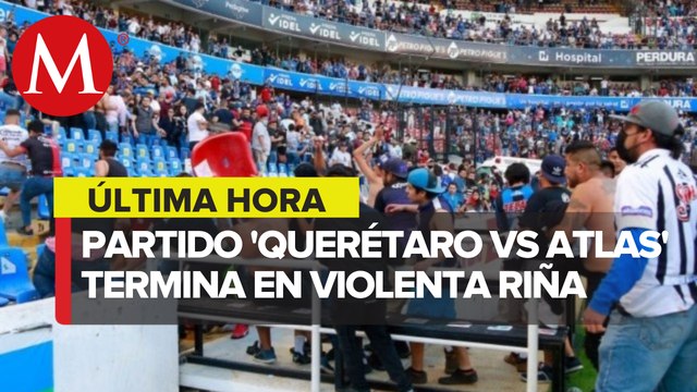 Querétaro vs Atlas termina en violencia; reportan heridos en Estadio Corregidora