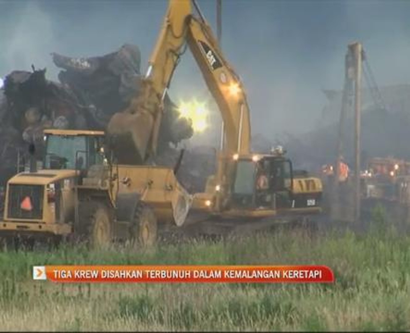 Tiga krew disahkan terbunuh dalam kemalangan keretapi