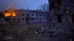 Air strikes in Ukraine's Kharkiv, several buildings catch fire