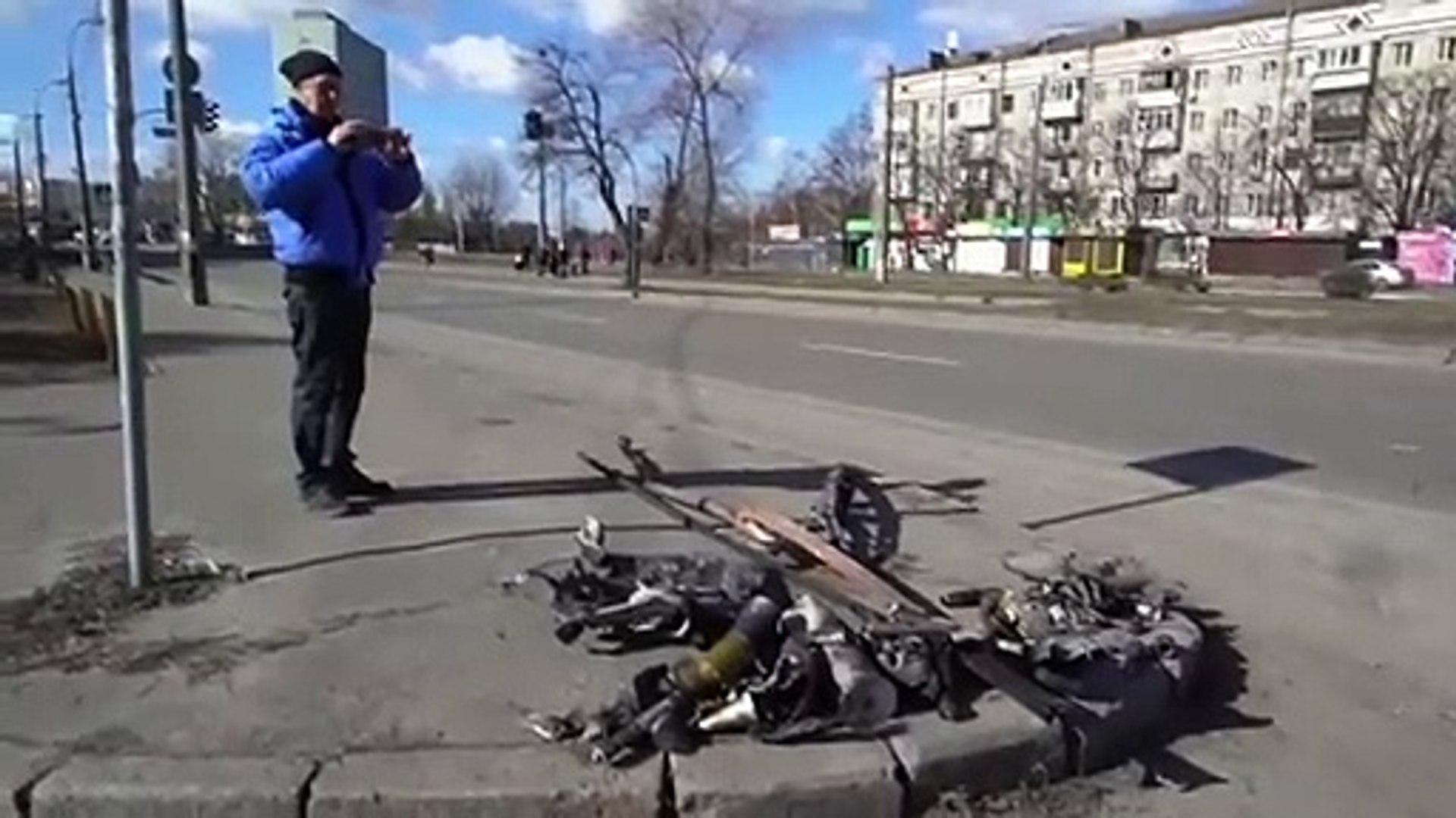 UKRAINE WAR --- DESTROYED MILITARY CONVOI