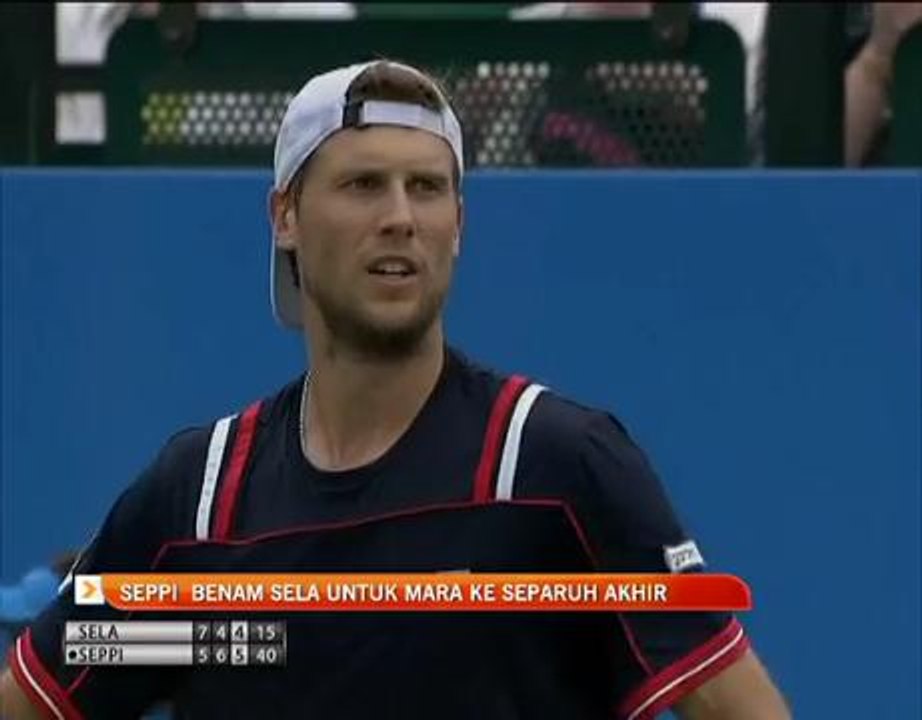 Tenis Terbuka Nottingham: Seppi benam Sela untuk mara ke separuh akhir
