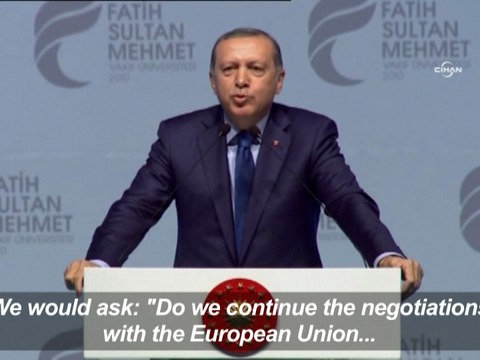 Recep Tayyip Erdogan suggests UK-style referendum on Turkey EU bid