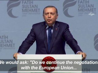 Recep Tayyip Erdogan suggests UK-style referendum on Turkey EU bid
