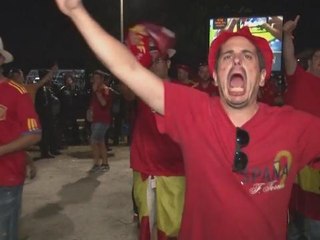 Euro 2016: Croatia fans celebrate Spain victory