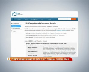 Punca kemalangan mungkin kelemahan sistem gear